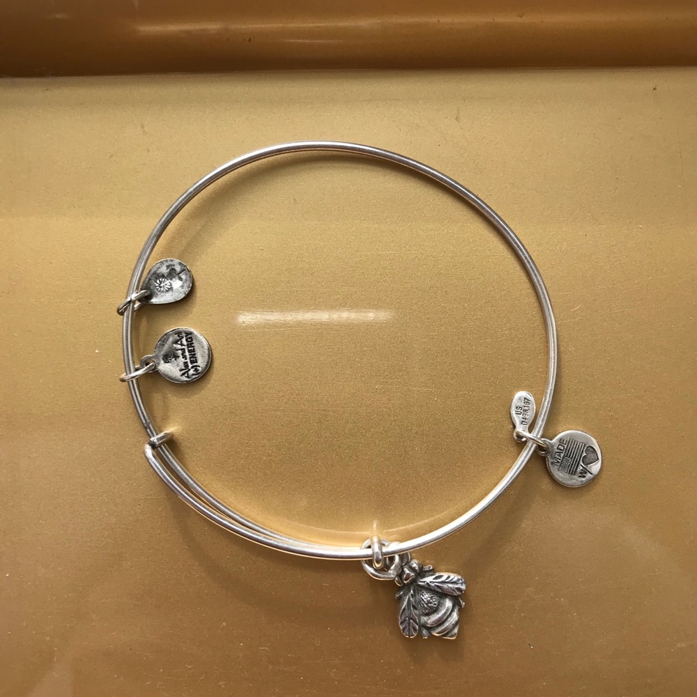 Alex and Ani Bumblebee Charm Bangle Bracelet